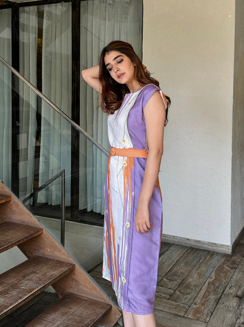 Pastel Linen Midi Dress